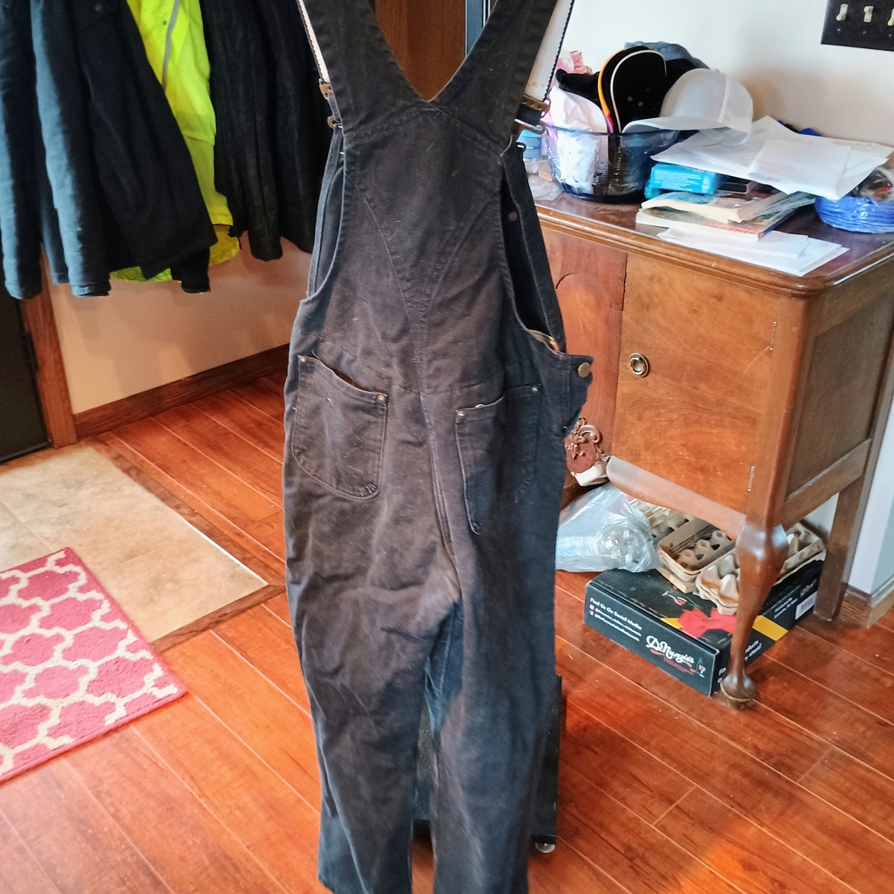 Carhartt Dark Gray Work Overalls Insulated - Picture 3 of 7